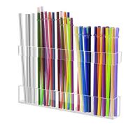 Portapajitas De Acrílico Para Armario | Dispensador Transparente De Pajitas, Organizador De Encimera Pajitas Palitos Tenedores Cocina Y Comedor | Organizador Pajitas Acrílico Altura Ajustable