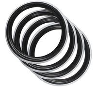 PORTAWALL 14" White Wall Tyre Inserts - Set of 4 Coloured Walls | Universal Rubber Sidewall Rings for 14" Rims | Car Exterior Accessory (Black White 4.5cm)