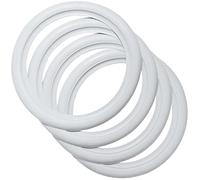 PORTAWALL 14" White Wall Tyre Inserts - Set of 4 | Universal Rubber Sidewall Rings for 14" Rims | Car Exterior Accessory (White 4.5cm)