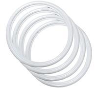PORTAWALL 15" White Wall Tyre Inserts - Set of 4 | Universal Rubber Sidewall Rings for 15" Rims | Car Exterior Accessory (White 2cm)