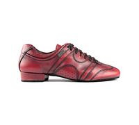 Portdance Men's Dance Shoes / Dance Trainers PD Casual - Bordeaux Leather - Suede Sole, bordeaux, 9 UK