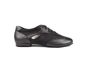 PortDance Women's Dance Shoes PD07 - Leather/Beverly Black - 1 cm Micro Heel - Normal Width - Made in Portugal, black, 7 UK