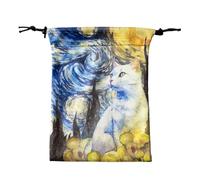 Porte-cartes Tarot - Sac De Rangement À Cordon 13 x 18 cm, Étui De Protection | Garde Les Cartes De Tarot En Sécurité, Pochette À Bijoux Ou Petits Objets Pour Les Passionnés, Portable Et Léger, b