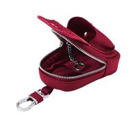 Porte-clés Mini Sac À Dos En Cuir -Porte-Clés Sac À Dos Cuir 11 x 8 x 3.5 cm | Pochette Anti-Perte Avec Clip Métallique, Mini Compact Pour Cartes, Écouteurs, Monnaie, Hommes, weinrot, Siehe