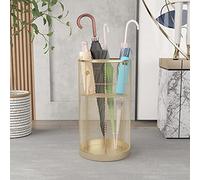 Porte-Parapluie en Métal, Porte-Parapluie D'Art en Fer Avec Découpes Nordiques Seau D'Organisateur D'Entrée D'Intérieur Étagère de Rangement Ronde Sur Pied Pour La Maison Le Couloir Le Bureau, LLHJU