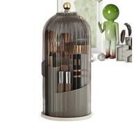 Porte-pinceaux De Maquillage Rotatif - 22 cm - Cosmétique Avec Couvercle Antipoussière, Rangement Cage À Oiseaux Pour Pinceaux Et Rouges À Lèvres, Accessories Beauté Pour Vanité