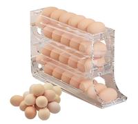 Porte-œufs Pour Réfrigérateur - Support À Œuffs Roulant Grande Capacité | Peut Contenir Jusqu'à 30 Œuffs | Organisateur D'œufs À Poser Sur Le Plan De Travail, Dans Les Placards, Pour La Salle À Manger