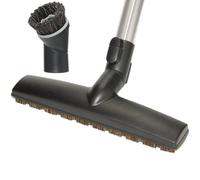 Portek Hardwood Floor Brush Vacuum Attachment Intended for Miele Canister Vacuum Cleaners, Soft Horsehair Bristles, 360° Swivel Head, 12" Wide & 2.5" Low Height (Hard Floor Head for Miele)