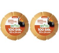 PORTENTUM Air Fryer Liners 100PCS Disposable, Unbleached and Greaseproof. Suitable from 5 to 8 liters. Food-Grade use Baking Paper BPA Free, FDA, and LFGB Certified (Pack of 2)