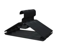 PORTENTUM Clothes Hangers 100% Recycled Plastic, Pack of 30, Black - 360º Swivel Hook, Space Saving, Accessory Holder and Hooks for dresses, Made in Spain