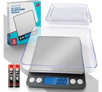 PORTENTUM Digital Kitchen Scale 500g/0.01g - Food or Mail, Electronic, Stainles