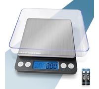 PORTENTUM Digital Kitchen Scale 500g/0.01g - Food or Mail, Electronic, Stainles