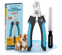 PORTENTUM Dog Nail Clippers for Large and Medium Breed (6") Professional Pet Nail Clipper Suitable for Cats, Rabbits and Guinea Pigs with Safety Lock and Protective Guard to Avoid Over Cutting