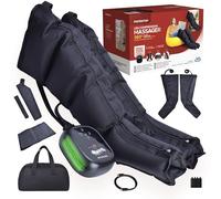 PORTENTUM Leg Massagers for Pain and Circulation with Rechargeable Battery - 8 Modes - 3 Intensity Levels - Remote with LCD Screen - USB-C with Cable - with arm and Waist Accessories - Travel Bag