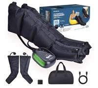 PORTENTUM Leg Massagers for Pain and Circulation with Rechargeable Battery - 8 Modes and 3 Intensity Levels - Remote with LCD Screen - USB-C with Cable - Relieves Tired Legs - Travel Bag Included