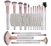 PORTENTUM Makeup Brushes Sets Professional 18 Pcs Make up Brushes Premium Synthetic Foundation Brushes Blending Face Powder Blush Eyeshadow Eyeliner Make Up Brush Kit with PU Leather Bag