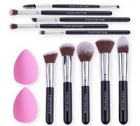 PORTENTUM Makeup Kit - 12Pcs Premium Synthetic Kabuki Foundation Face Powder Concealers Eyeshadow Blush Brushes Set