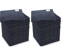 PORTENTUM Microfibre Cloths, Set of 12, Dark Grey - Multipurpose Cleaning Cloths of 360 g/m2 for Car, Glass, Kitchen and Bath, Washable and Non-Abrasive, 12.6 x 12.6 in (Pack of 2)