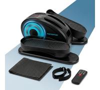 PORTENTUM Mini under desk elliptical automatic and manual - 5 or 12 speeds, with or without resistance bands - Pedal exerciser for seniors with remote control - Quiet motor