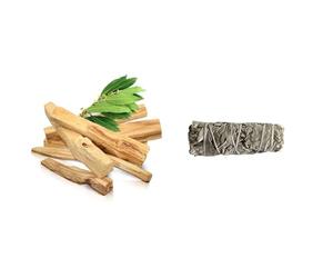 PORTENTUM Natural Palo Santo Incense - 50 gr. (1.76 ounces 4-7 pcs.) Origin Peru - Sacred Wood for Burning, Authentic Palosanto, Palo Santo Incense in Premium Pack & White Sage 4"