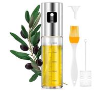 PORTENTUM Premium Oil Spray Bottle 100ml for Kitchen and Air Fryer Spray - Oil Dispenser Leakproof Glass Oil with Dispenser Accessories