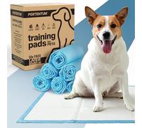 PORTENTUM Puppy pads 60x60 cm 50 pack - 6 layer super absorbent leakproof with odor control - Puppy training pads disposable