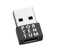 PORTENTUM USB c to USB Adaptor - 480 MB Speed - Premium Zinc Allow with High Heat Resistance - USB to USB C adapter - Black