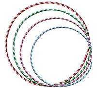 Porter and Lambert Premium Quality Adults Kids Stripy Multicolor Small Large Hula Hoops Sporting Good Fitness Rainbow Color (Pack Of 5, Large)