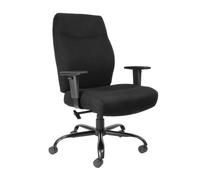 Porter bariatric operator chair with black fabric seat and back