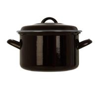 Premier Housewares Small Casserole Dish - Black Enamel, Black