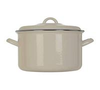 Porter Casserole Dish with Lid, Enamel, Large, 6 Litre - White