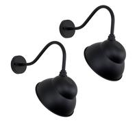 Porter Pair of Black Outdoor Wall Lantern ValueLights Black One Size