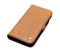 PORTER RILEY - Leather Case Compatible with Samsung Galaxy S25. Premium Genuine Leather Stand Case/Wallet/Cover (Tan)