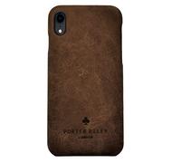 PORTER RILEY - Leather Case for iPhone XR. Premium Genuine Leather Slimline Back Case (Chocolate Brown)