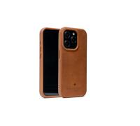 PORTER RILEY - Premium Leather Case Compatible with iPhone 15 Pro Max. Slim line Bumper Case Compatible with MS - Genuine Leather Cover (Tan)