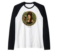 Porter Stout Design Irish Girl with Pint of Porter Raglan Baseball Tee