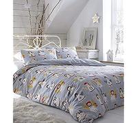 Portfolio Angels Christmas Duvet Cover Set, Polycotton, Silver, Double