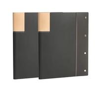 Portfolio Binder with 20 Clear Sleeves Pack of 2 A3 Multicolor for Artwork Documents Photos(Black)