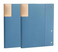 Portfolio Binder with 20 Clear Sleeves Pack of 2 A3 Multicolor for Artwork Documents Photos(Blue)