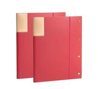 Portfolio Binder with 20 Clear Sleeves Pack of 2 A3 Multicolor for Artwork Documents Photos(Red)