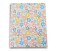 Portfolio Folder for School Two 3-Hole 2-Pocket Folder - 9.5 x 11.5 Inches (Daisies on White)