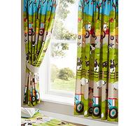 Portfolio Fully Lined Curtain Pair, Polyester 50% Cotton, 66x54