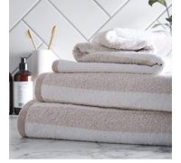 Portfolio hand towel Henley striped collection glitter shimmer sparkle border- gsm cotton silver towels paper bathroom grey white dispenser holder blue kitchen set small green black bath vanish stain