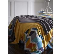 Portfolio Home 100% Cotton Moss Knit Throw Blanket Cover Soft Knitted Warm 127x152cm Silver