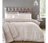 Portfolio Home Antibes Chevron Waves Pink King Soft Easy Care Bed Linen Bedding Duvet Cover Quilt Set With Pillow Cases