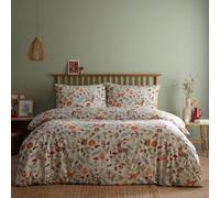 Portfolio Home Arden Animal Print Deer Natural King Soft Easy Care Bed Linen Bedding Duvet Cover Quilt Set With Pillow Cases