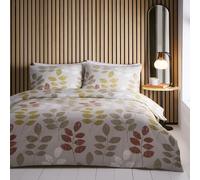 Portfolio Home Avani Retro Floral Natural Super King Soft Easy Care Bed Linen Bedding Duvet Cover Quilt Set With Pillow Cases