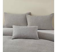 Portfolio Home Bergen Rectangular Filled Boudoir Cushion Pillow Bed Sofa 32 x 50cm in Silver | Size: 50 cm x 30 cm Portfolio Home Silver 50 cm x 30 cm