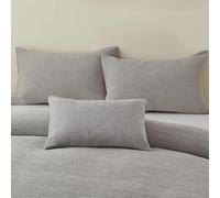 Portfolio Home Bergen Rectangular Filled Boudoir Cushion Pillow Bed Sofa 32 x 50cm in Silver | Size: 50 cm x 30 cm Portfolio Home Silver 50 cm x 30 cm