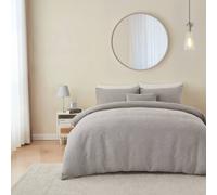 Portfolio Home Bergen Textured Abstract Duvet Cover Quilt Set With Pillowcase in Silver | Size: Double Portfolio Home Silver Double